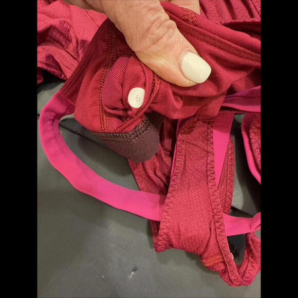 Lululemon Tank Top Bra Red Pink Luxury Designer Athletic Lounge Preppy 6 - Picture 11 of 15